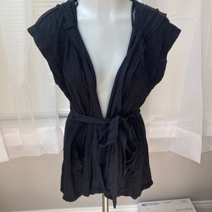 Juicy Couture Wrap Tie Hooded Top‎ Vintage Y2K